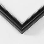 Фоторамка пластик "МИРАМ" 21х29,7 см, (A4) чёрный с серебром (пластиковый экран) - фото 9951852