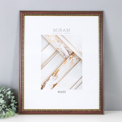 Фоторамка для фото 40×50 см «МИРАМ», пластик, венге, (пластиковый экран)