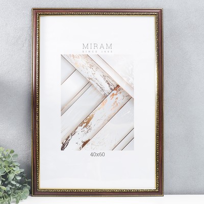 Фоторамка для фото 40×60 см «МИРАМ», пластик, венге, (пластиковый экран)
