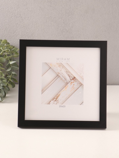 Фоторамка для фото 15×21 см «МИРАМ», пластик, чёрный, (пластиковый экран)