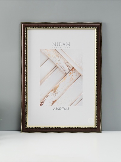Фоторамка для фото 29.7×42 см (А3) «МИРАМ», пластик, венге, (пластиковый экран)