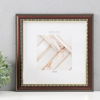 Фоторамка для фото 25×25 см «МИРАМ», пластик, венге, (пластиковый экран)