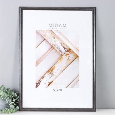 Фоторамка для фото 50×70 см «МИРАМ», пластик, грецкий орех, (пластиковый экран)