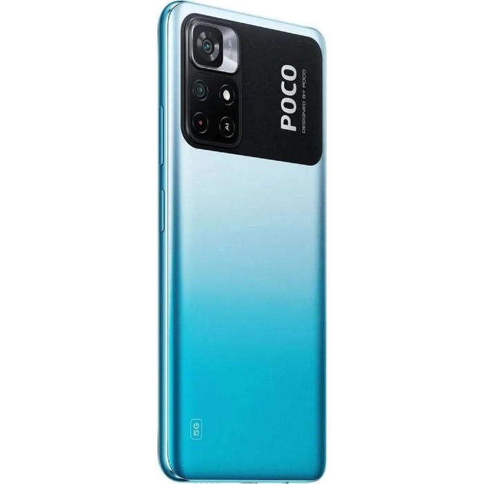 Смартфон Xiaomi POCO M4 Pro 5G NFC RU, 6.6'', IPS, 4Гб, 64Гб, 50 Мп, 16Мп, 5000 мАч, синий - фото 51321197