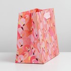 Пакет подарочный ламинированный горизонтальный, упаковка, «Фламинго», MS 18 х 23 х 10 см - Фото 2