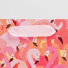 Пакет подарочный ламинированный горизонтальный, упаковка, «Фламинго», MS 18 х 23 х 10 см - Фото 3