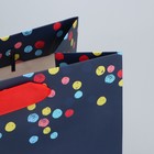 Пакет подарочный ламинированный горизонтальный, упаковка, «Happy Birthday», ML 27 х 23 х 11,5 см - фото 6571082