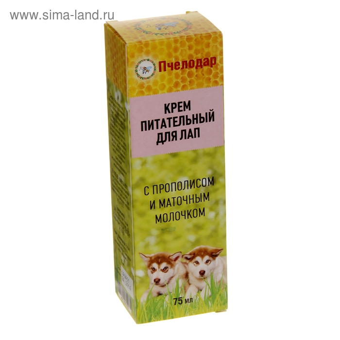 Крем питательный для лап собак,с прополисом и маточ. молочком, 75 мл - Фото 1