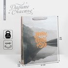 Пакет подарочный крафтовый вертикальный, упаковка, «Мечты сбываются», L 31 х 40 х 11,5 см - фото 9651267