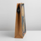 Пакет подарочный крафтовый вертикальный, упаковка, «Космос», L 31 х 40 х 11,5 см - Фото 3