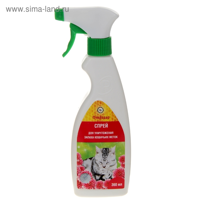 Спрей для уничтожения запаха кошачьих меток, 360 мл. - Фото 1