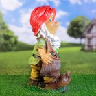 Садовая фигура "Гном с мешками яблок" 50см - фото 24012264