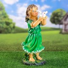 Садовая фигура "Девочка с голубем" 49см - фото 321533484