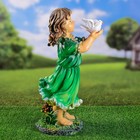 Садовая фигура "Девочка с голубем" 49см - фото 24012276