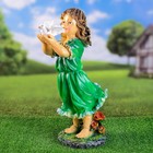 Садовая фигура "Девочка с голубем" 49см - фото 24012278