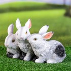 Фигура "Зайчата трио" 15см - фото 40281114