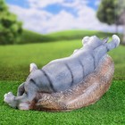 Садовая фигура "Котенок на камне отдыхает" 25х46см - фото 24012293