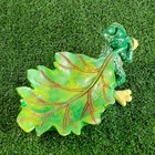 Садовая фигура "Лягушка тянет листок" 28х11см - Фото 4
