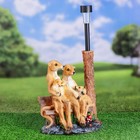 Садовая фигура "Сурикаты под фонарем" 45х27х20см - фото 24514923