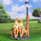 Садовая фигура "Сурикаты под фонарем" 45х27х20см - фото 24514924