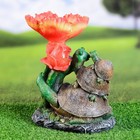Садовая фигура "Черепашки-семья" 26х20х14см - фото 21536516
