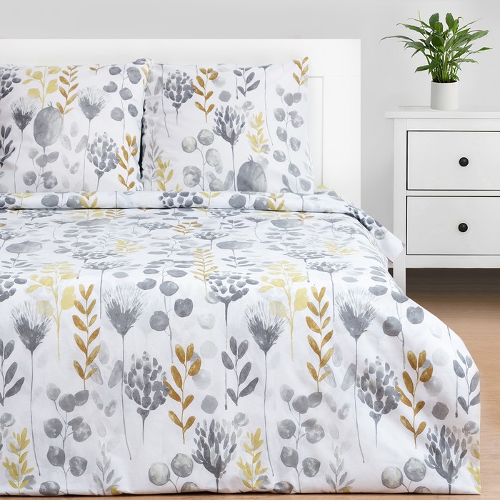 Постельное бельё евро «Этель» Flora and spring (вид 2), поплин