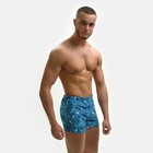 Плавки мужские, цвет зеленый/синий, размер 48 - фото 25426973