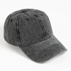 Бейсболка, цвет черный, размер 56-58 - Фото 1