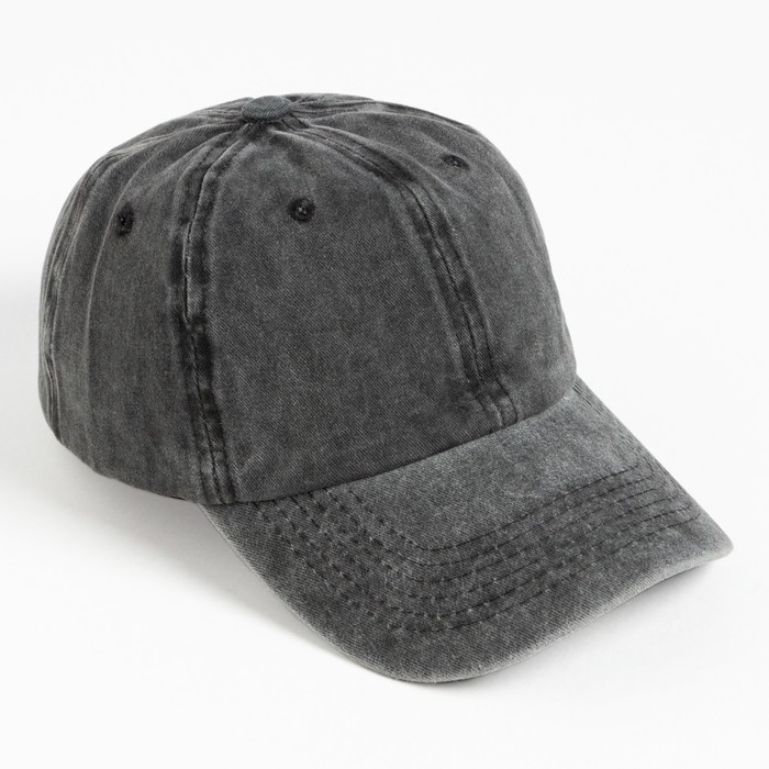 Бейсболка, цвет черный, размер 56-58 - Фото 1