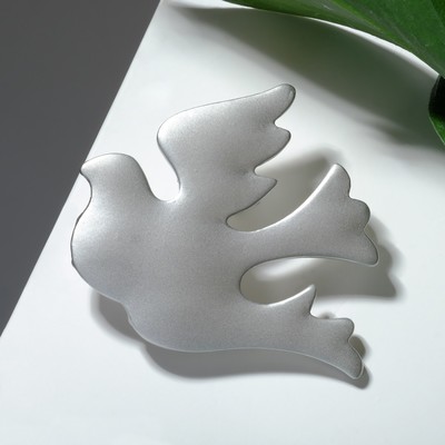 УЦЕНКА Брошь «Голубь», цвет матовое серебро