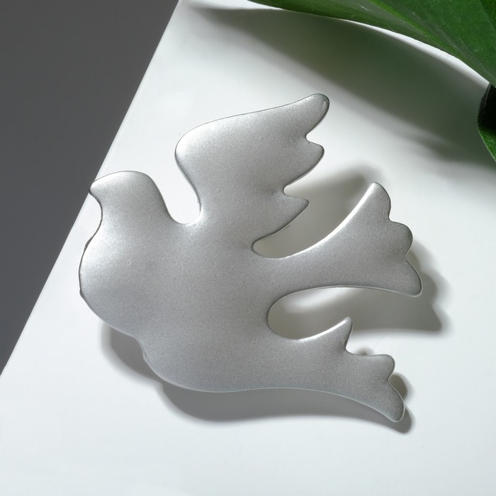 УЦЕНКА Брошь «Голубь», цвет матовое серебро - Фото 1