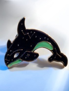 Значок «Косатка» созвездие, цвет чёрно-зелёный в золоте - Фото 8