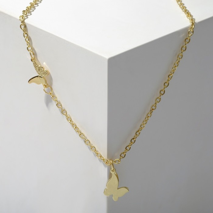 

Кулон «Бабочки» вверх, цвет золото, 42 см
