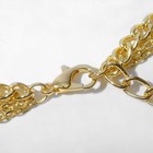 Кулон "Цепь" змея, глаз, плитка, цвет бело-бирюзовый в золоте, 62см - фото 24424028