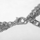 Кулон «Цепь» змея, глаз, плитка, цвет бело-бирюзовый в серебре, 62см - фото 24424031