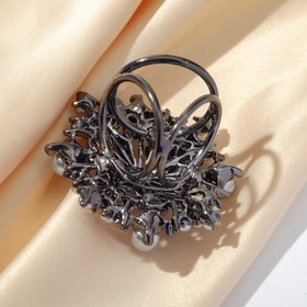 

Кольцо для платка "Жемчужная россыпь", цвет серый в сером металле