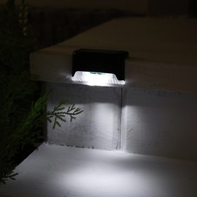 Садовый светильник на солнечной батарее, 8 x 4.5 x 4.5 см, 1 LED, свечение белое, чёрный