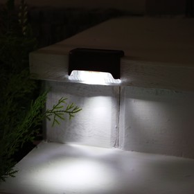 Садовый светильник на солнечной батарее, 8 x 4.5 x 4.5 см, 1 LED, свечение белое, коричневый