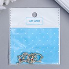 Декор для творчества металл "Слоник" стразы 1,9х2,3 см (комплект 3 шт) - фото 21537332