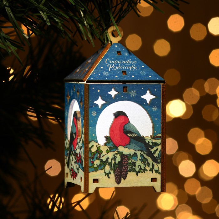 Настольный фонарик «Счастливого Рождества», 5 х 5 х 10 см. - Фото 1