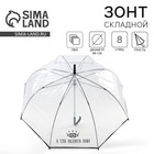 Зонт женский купол "Я тебя насквозь вижу", 8 спиц, d = 88 см, прозрачный - фото 318826515