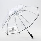 Зонт женский купол "Я тебя насквозь вижу", 8 спиц, d = 88 см, прозрачный - Фото 5