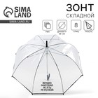 Зонт женский купол "Погодка офигительная, но и ты не отстаёшь", 8 спиц, d = 88 см, прозрачный - фото 11934772