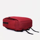 Рюкзак мужской на молнии, 2 наружных кармана, с USB, цвет красный - Фото 3