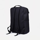 Рюкзак мужской на молнии, 2 наружных кармана, с USB, цвет чёрный - Фото 2