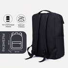 Рюкзак мужской на молнии, 2 наружных кармана, с USB, цвет чёрный - Фото 2