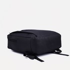Рюкзак мужской на молнии, 2 наружных кармана, с USB, цвет чёрный - Фото 3