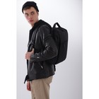 Рюкзак мужской на молнии, 2 наружных кармана, с USB, цвет чёрный - Фото 7