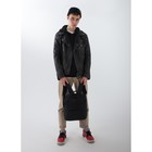 Рюкзак мужской на молнии, 2 наружных кармана, с USB, цвет чёрный - Фото 8
