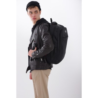 Рюкзак на молнии, наружный карман, цвет чёрный